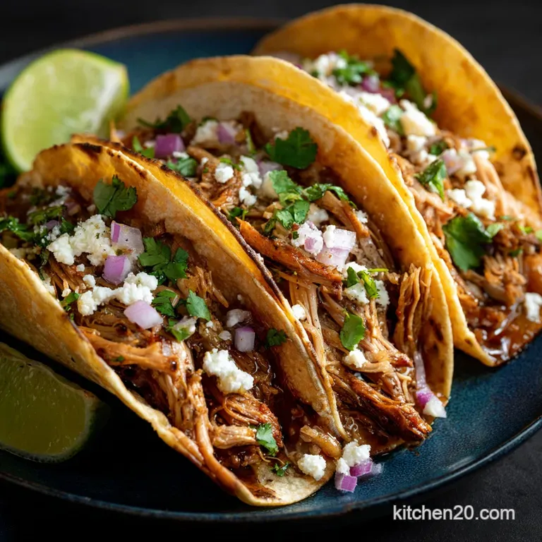 Crockpot Pork Carnitas: Proper Crispy Slow Cooker Tacos presentation