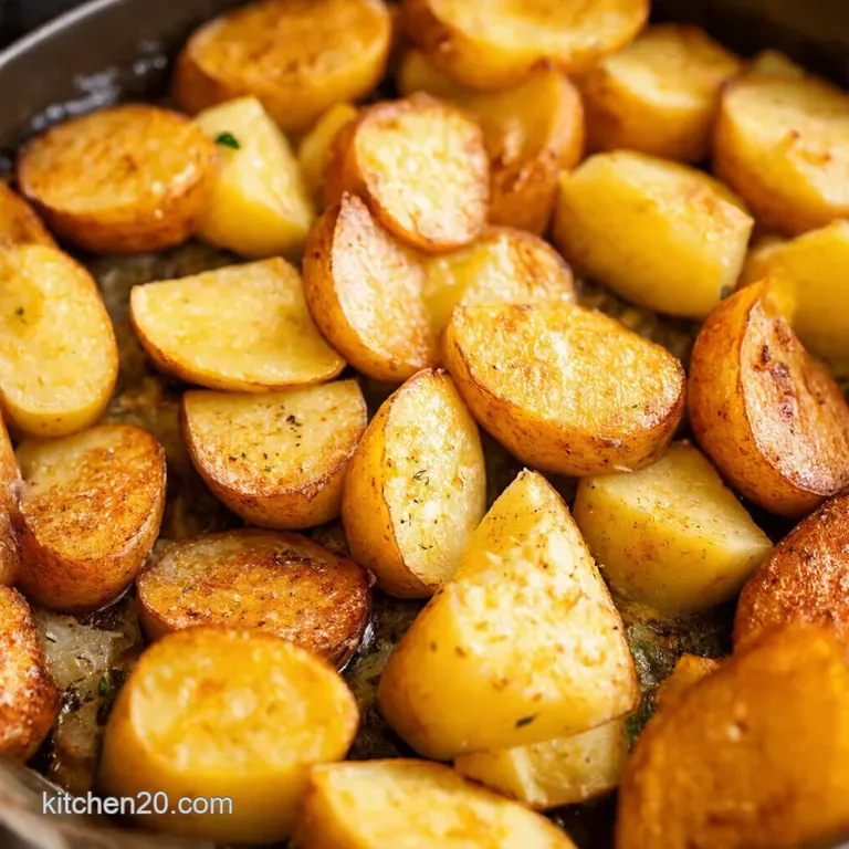 Crispy Garlic Parmesan OvenBaked Sliced Potatoes presentation