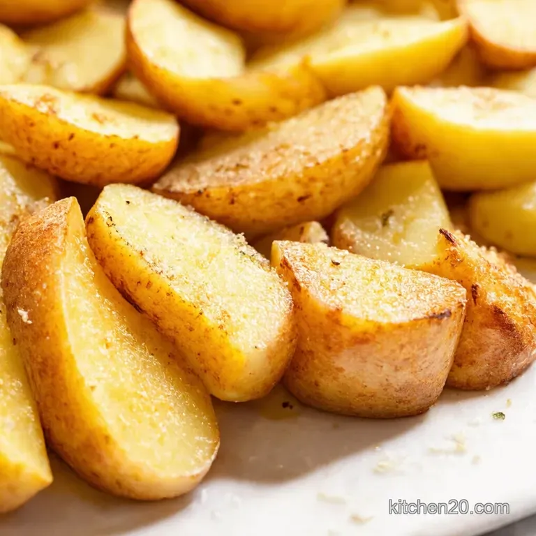 Crispy Garlic Parmesan Sliced Potatoes in Oven Easy Recipe