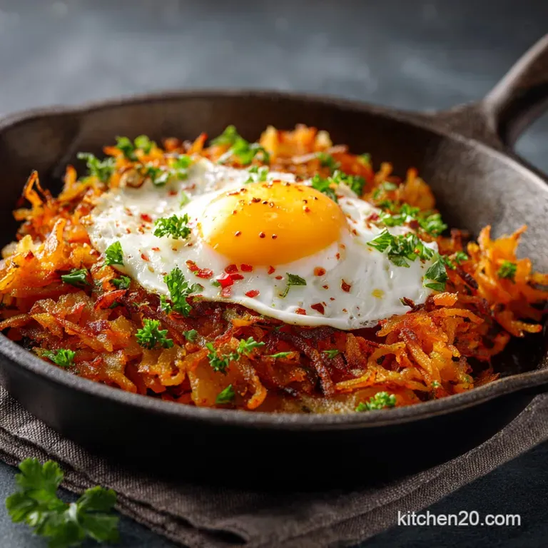 Healthy Sweet Potato Hash Browns the Secret to Audibly Crispy Brunch Patties presentation