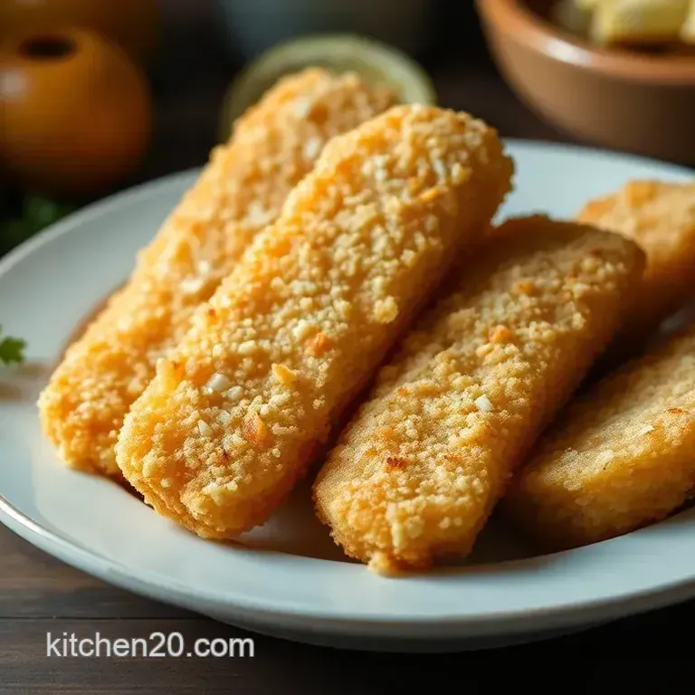 Crispy Homemade Fish Sticks with Tartar Sauce