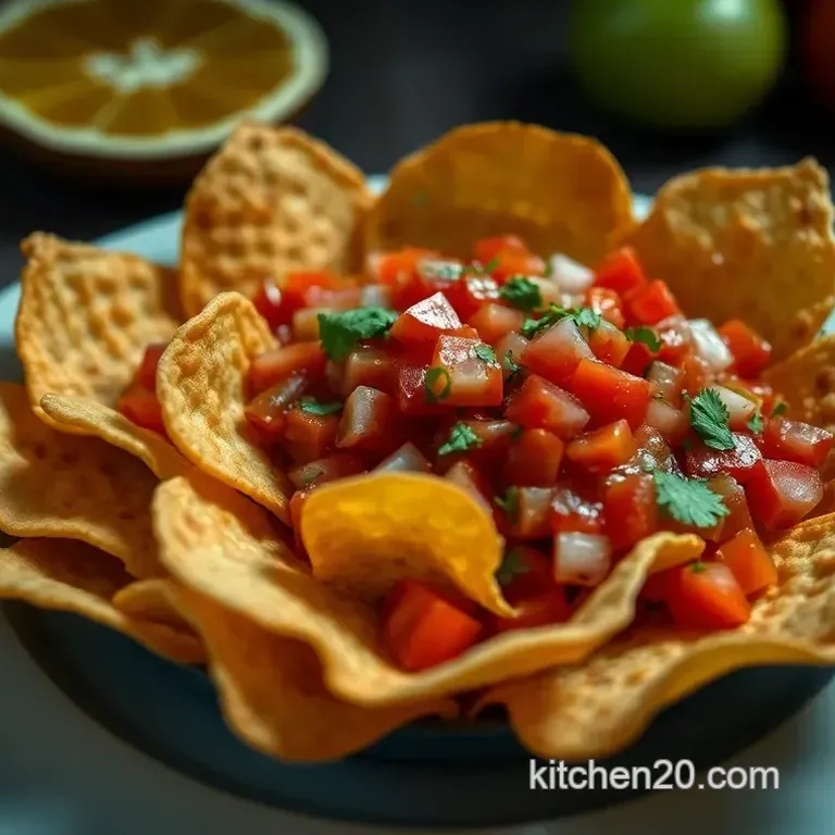Crispy Homemade Tortilla Chips with Fresh Tomato Salsa
