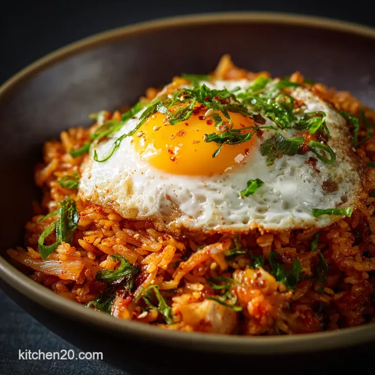 Kimchi Fried Rice: the Ultimate Crispy Kimchi Bokkeumbap presentation