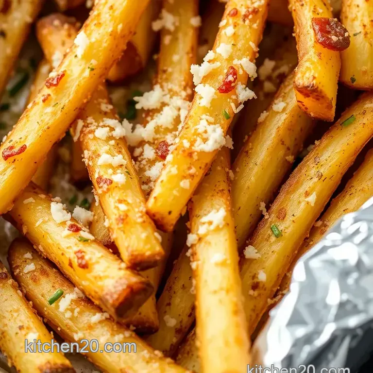 Crispy Oven-Baked Parmesan Fries with Reynolds Release Foil presentation