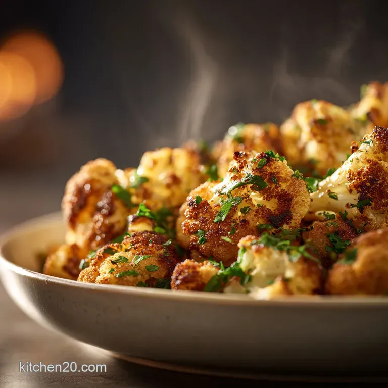The Ultimate Crispy Smoky Air Fryer Cauliflower a Proper Crunch presentation