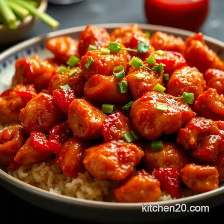 Crispy Sweet Chilli Chicken: A Delightful Asian Favorite presentation