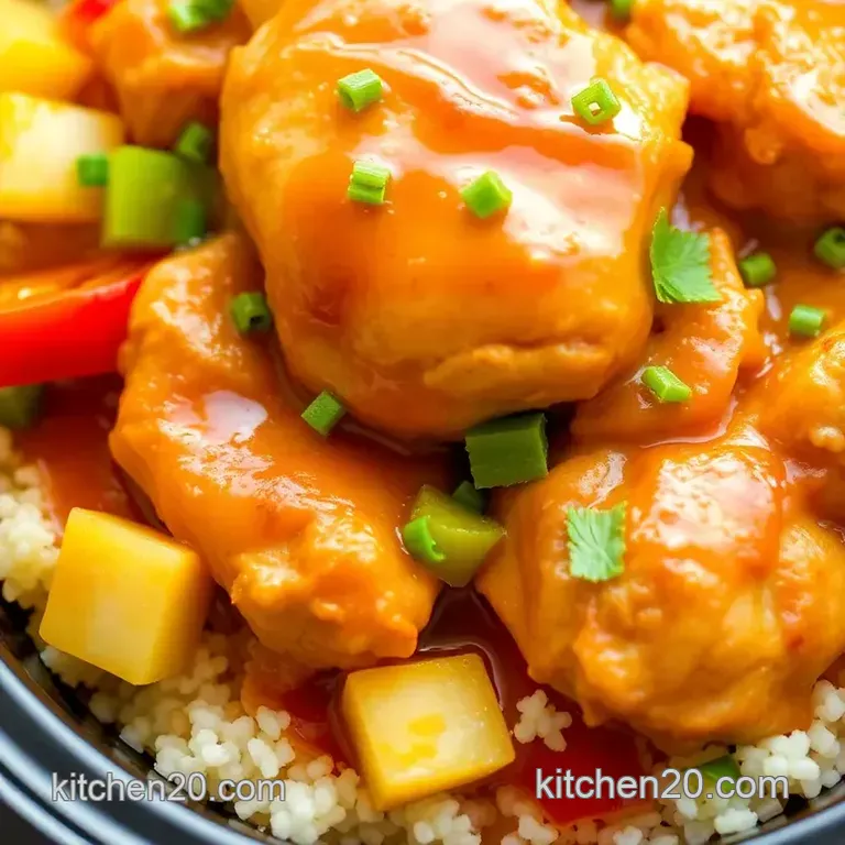 Crockpot Sweet Hawaiian Chicken Delight presentation