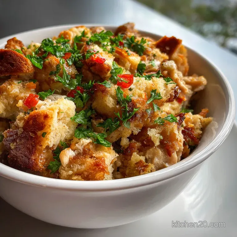 Crockpot Turkey Stuffing Casserole