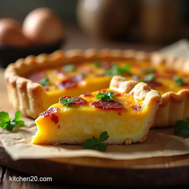 The Perfect Pantry Staple Irresistible Crustless Bacon Cheese Quiche presentation