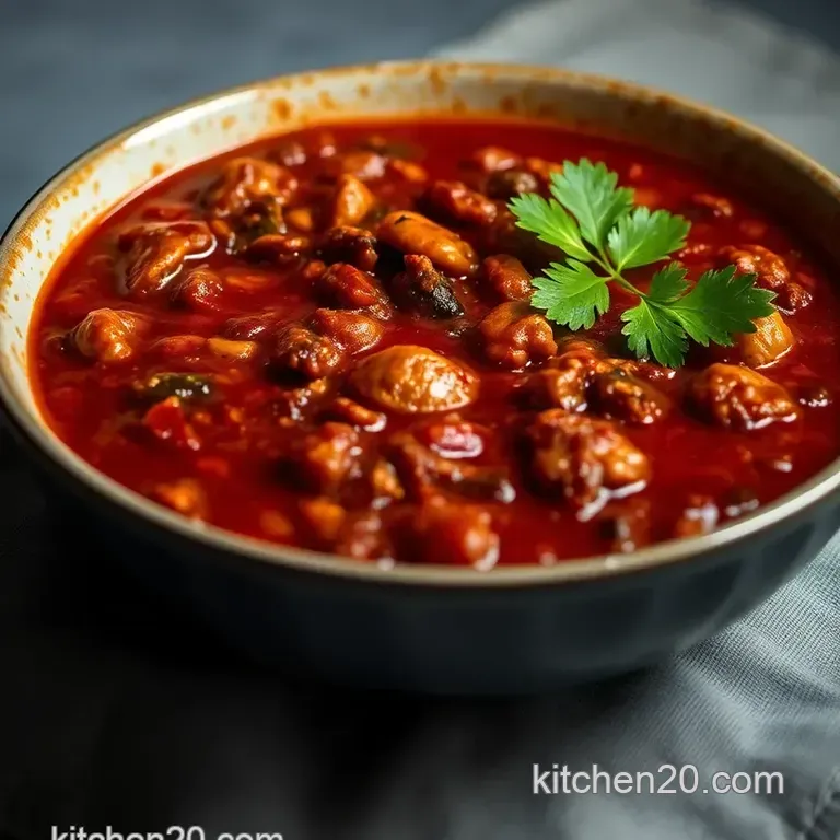 Deep Red Delight: Authentic Chili Colorado presentation