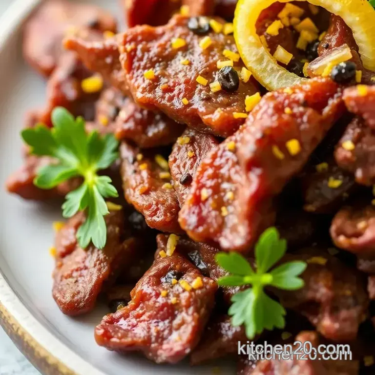 Lemon Pepper Beef Jerky presentation