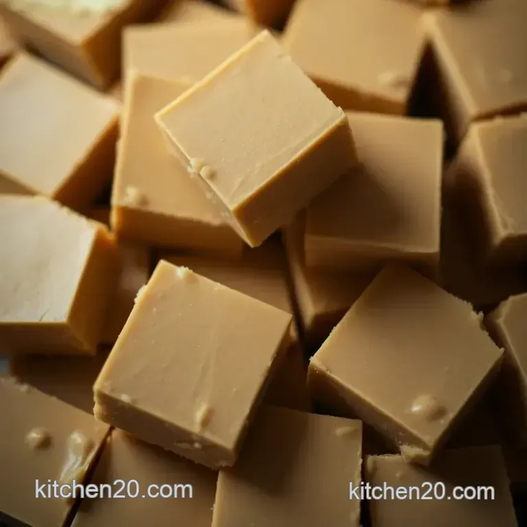 Dreamy No-Bake Peanut Butter Fudge presentation