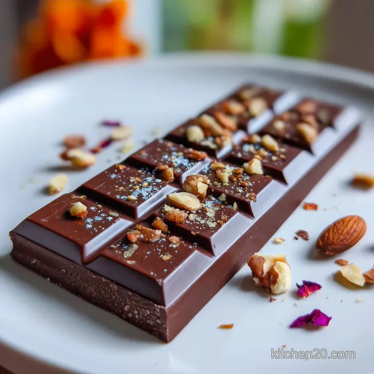 Elegant shards of Dubai chocolate bar artfully arranged on a marble slab, reflecting light with a tempting, melt-in-your-m...