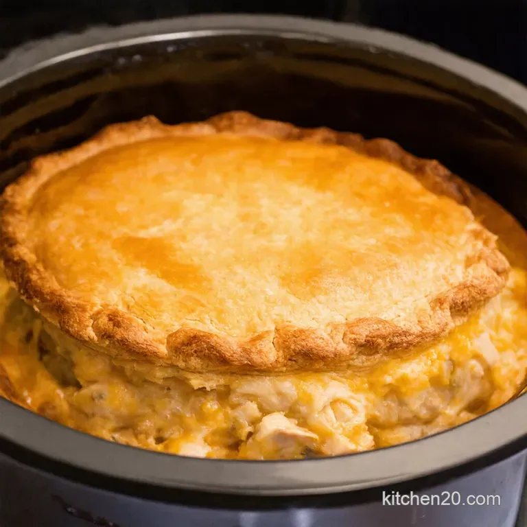 Easiest Ever Crockpot Chicken Pot Pie presentation