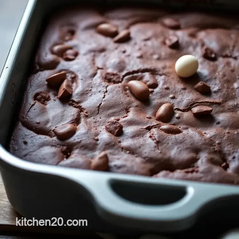 Easter Chocolate Traybake Cake presentation