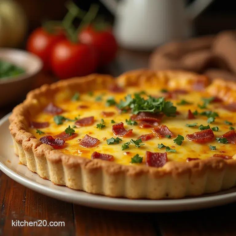 The No Fuss Flavour Bomb Ultimate Crustless Bacon and Cheese Quiche presentation