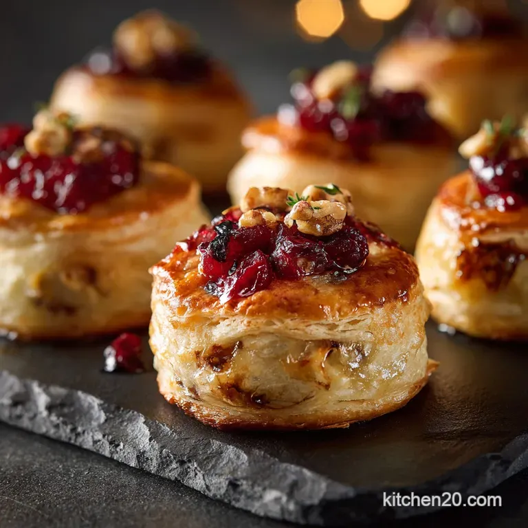 Baked Cranberry Brie Bites with Puff Pastry: the 35-Minute Holiday Jewel presentation