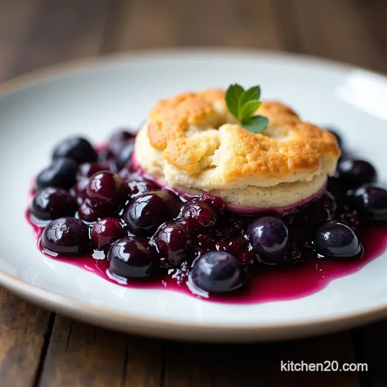 The Great British BakeOff Blues Rustic Blueberry Cobbler