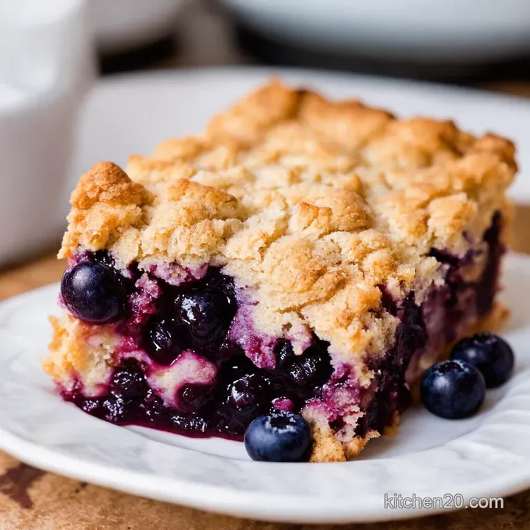 Easy Breezy Blueberry Crumble presentation