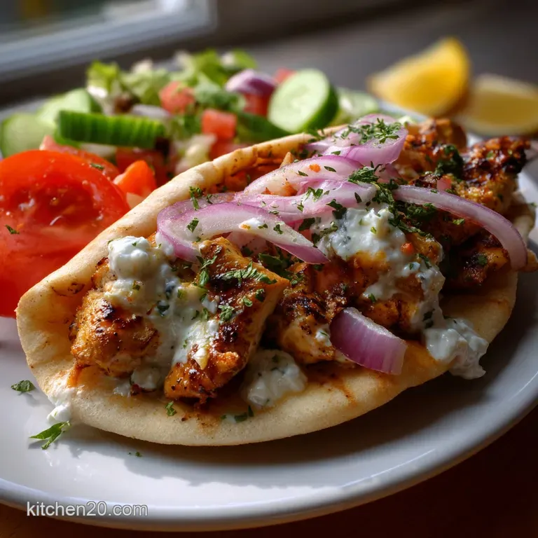Easy & Flavorful Chicken Gyros presentation