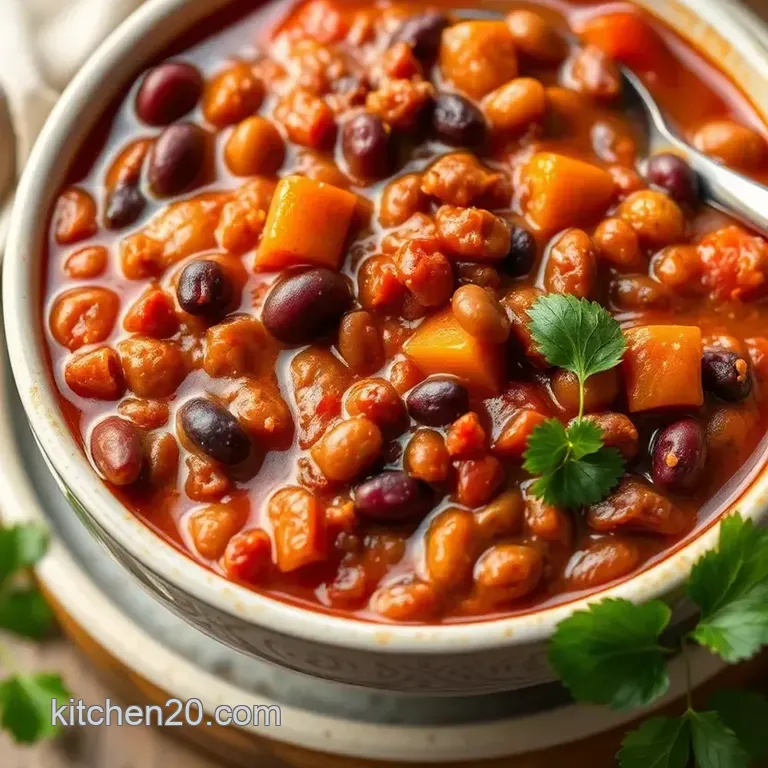 Easy Chili Recipe with Hearty Beans Delight presentation