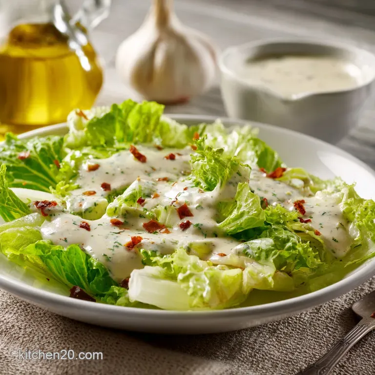 Creamy Garlic Salad Dressing: Silky Parmesan Recipe (Easy Low Carb) presentation