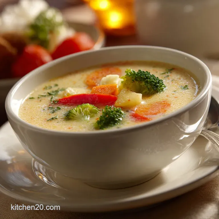 Creamy Vegetable Soup: the Ultimate Velvety Classic presentation