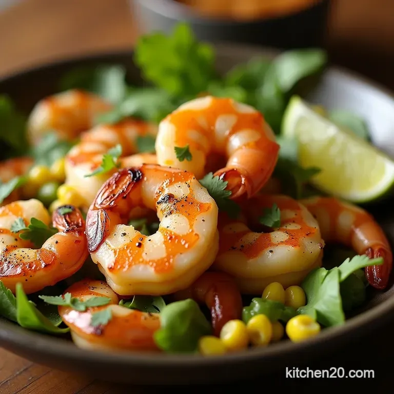 Sunkissed Grills the Ultimate Grilled Shrimp Bowl with Zesty Avocado Corn Salsa and Creamy Garlic Drizzle presentation