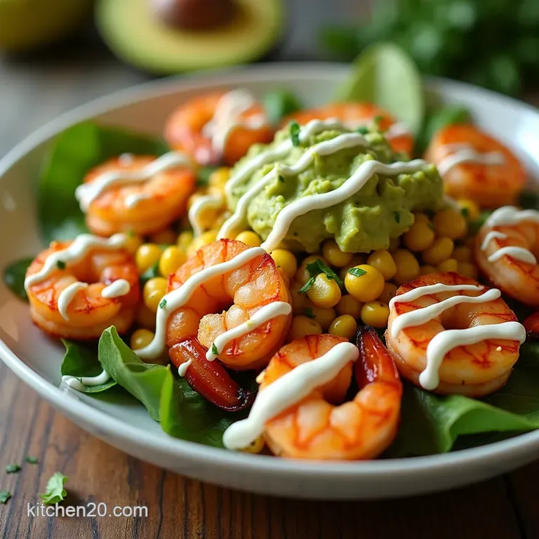 SunKissed Grills The Ultimate Grilled Shrimp Bowl with Zesty Avocado Corn Salsa and Creamy Garlic Drizzle