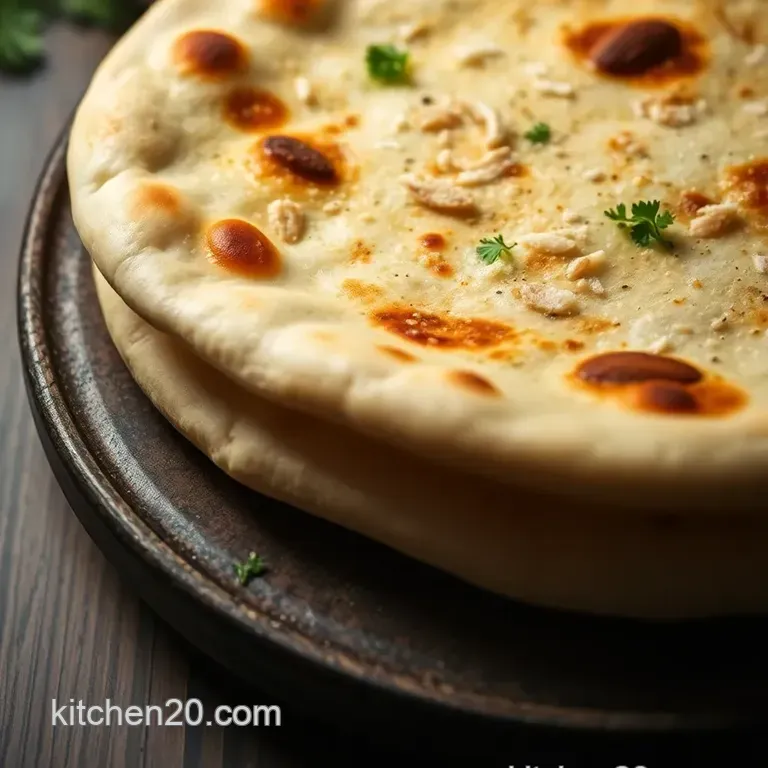 Easy Homemade Peshwari Naan presentation