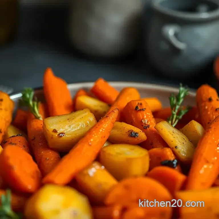 Deliciously Easy Honey and Mustard Roasted Carrots and Parsnips