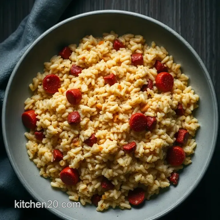 Easy Peasy Chorizo Risotto presentation