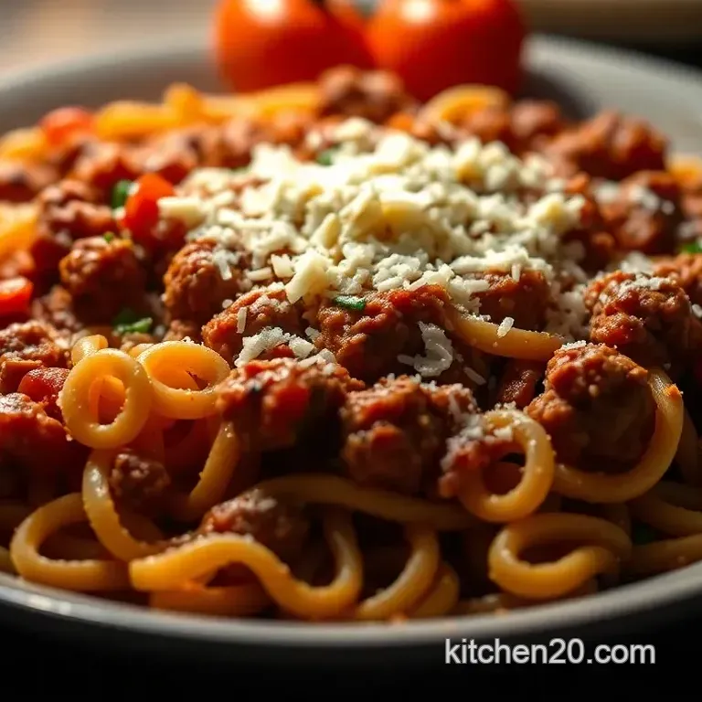 Easy Peasy Fusilli Bolognese