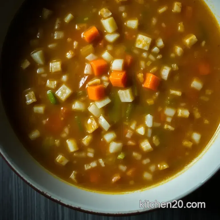Easy Peasy Vegetable Soup presentation