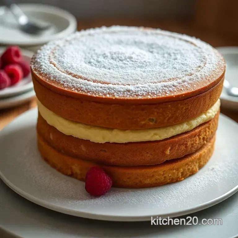 Easy Peasy Victoria Sandwich Cake presentation