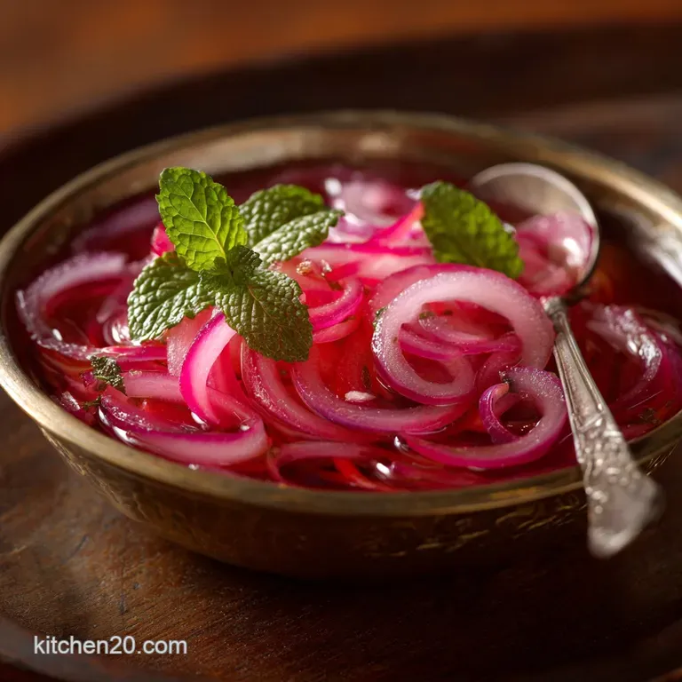 Quick Pickled Red Onions: Chefs Easy Recipe presentation