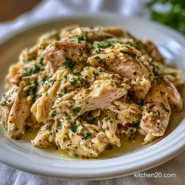 Neatly portioned tender pulled chicken on brown rice in glass containers, accented by bright green steamed broccoli.