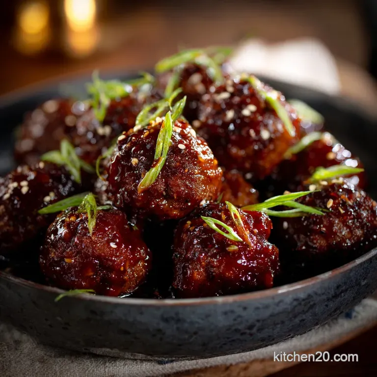Slow Cooker Teriyaki Meatballs: Sticky Ginger Glazed Comfort Food presentation