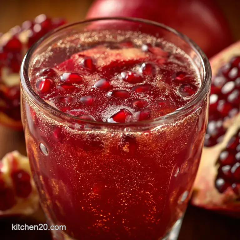 Apple Pomegranate Sparkling Mocktail: the Easy Autumn Jewel Punch presentation