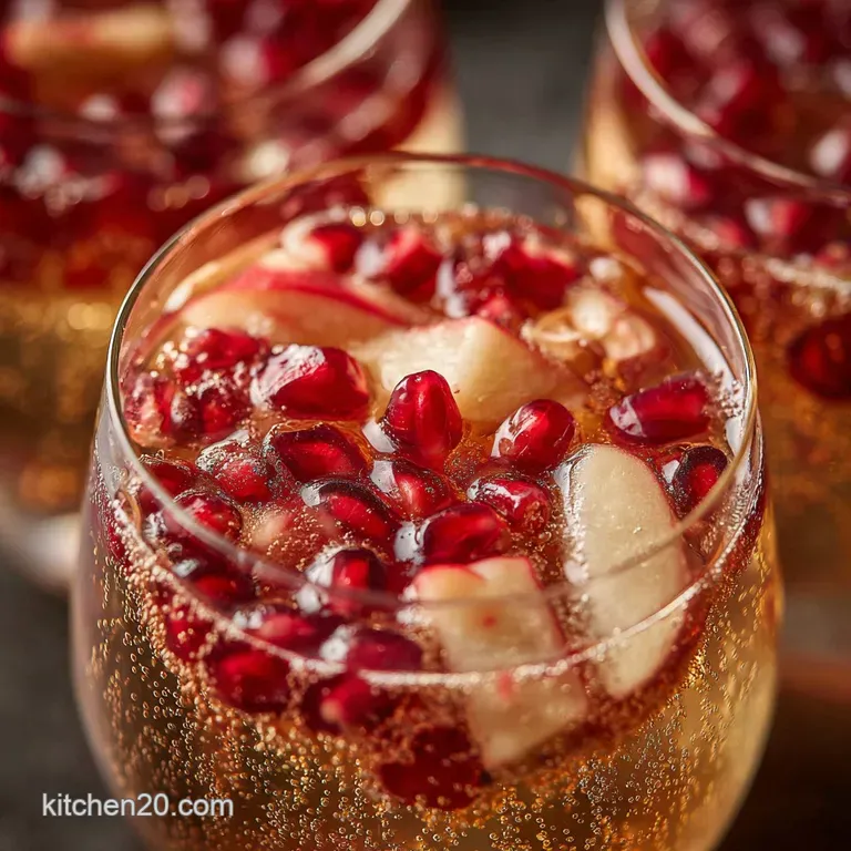 Apple Pomegranate Sparkling Mocktail: The Easy Autumn Jewel Punch