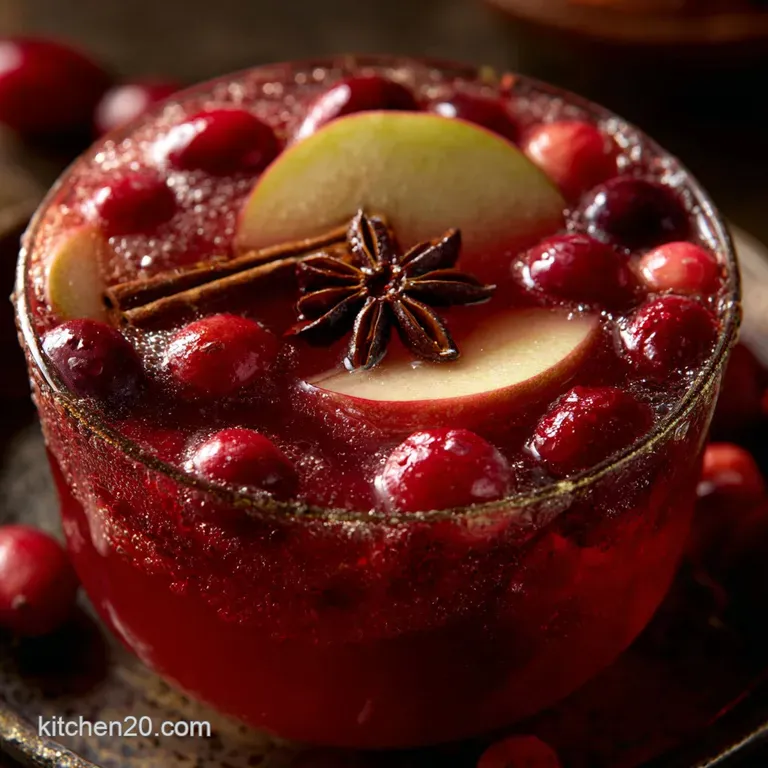 Thanksgiving Punch: Cranberry Crown Jewel (Easy Make-Ahead Recipe) presentation