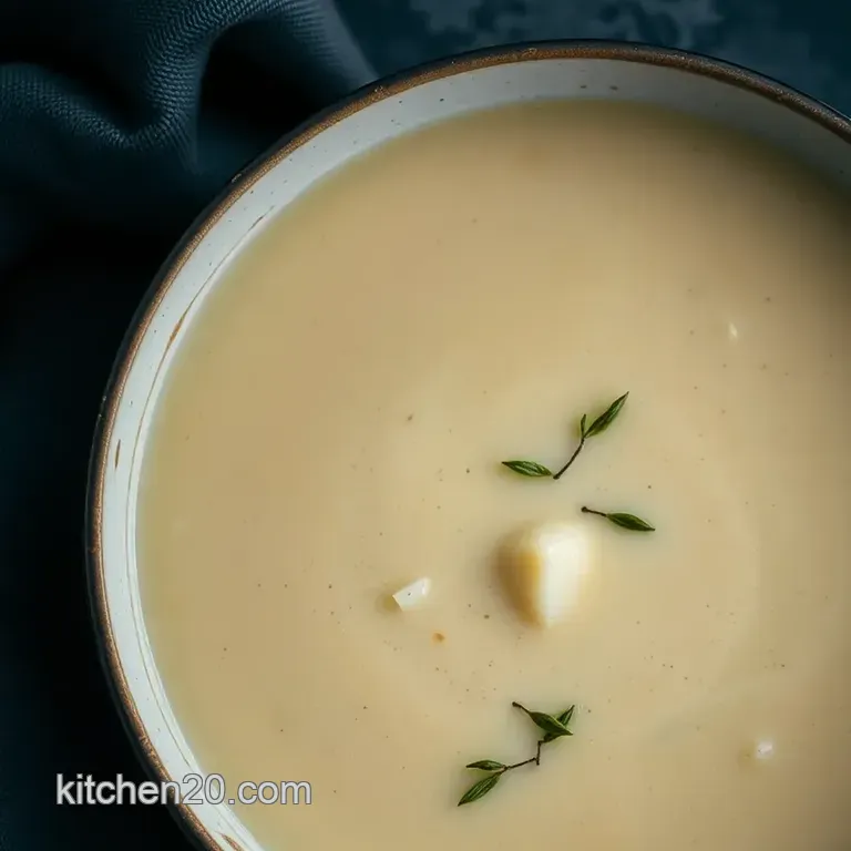 Easy Vegan Leek and Potato Soup presentation