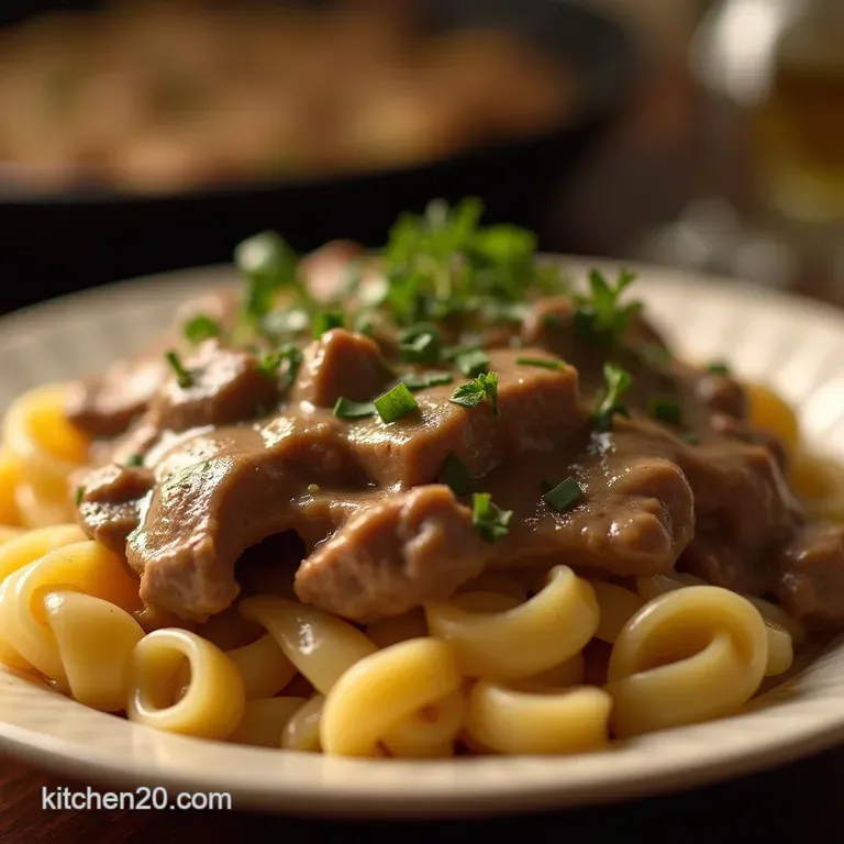 The Ultimate Weeknight Beef Stroganoff Silky Rich and Ready in a Flash presentation