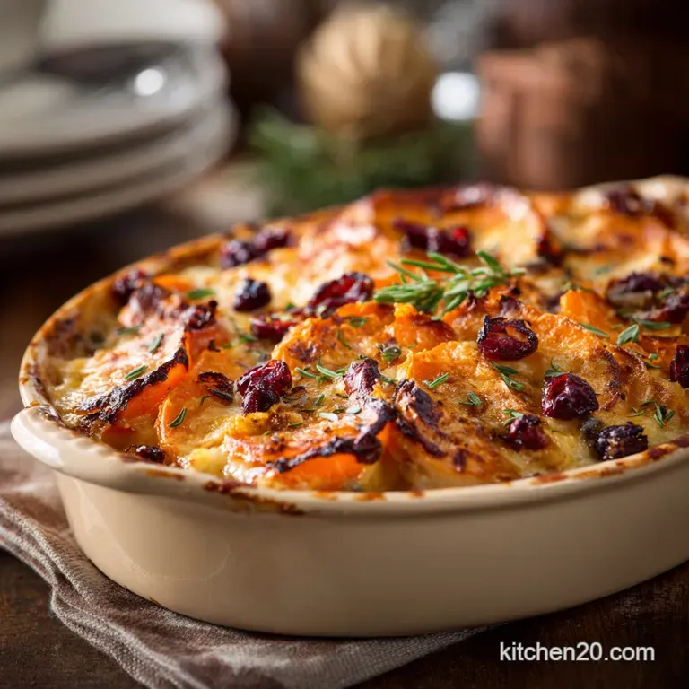 Sweet Potato Cranberry Gratin: the Elegant Side Dish That Steals the Show presentation