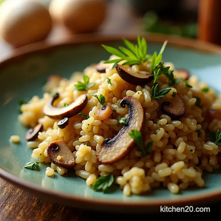Enchanted Forest Mushroom Wild Rice Pilaf presentation
