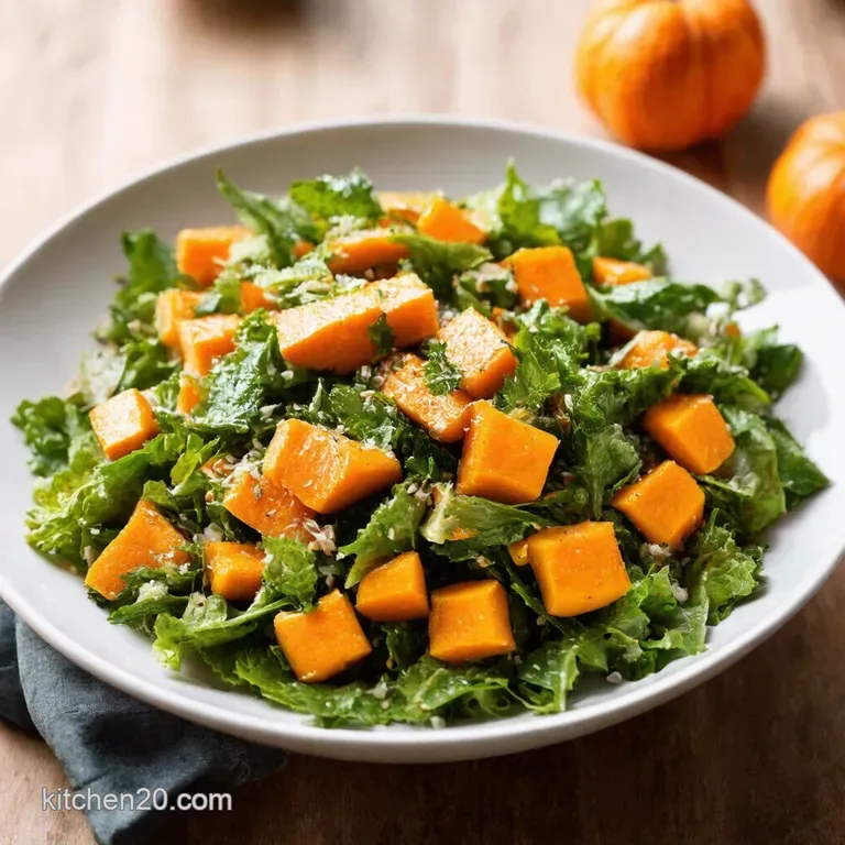 Fall Harvest Salad with Roasted Butternut Squash presentation
