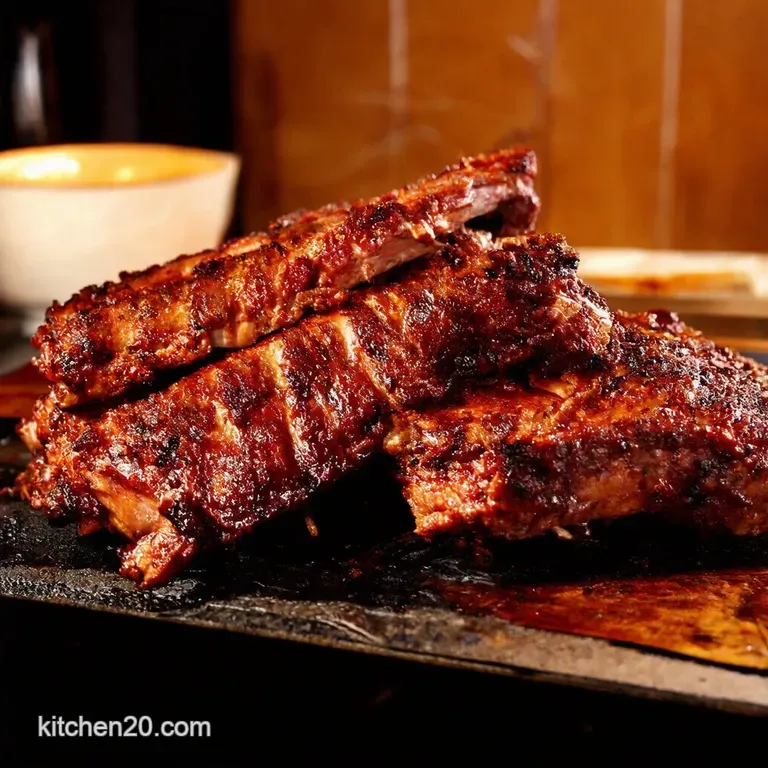 Falloffthebone Bbq Ribs Ovenbaked Grilled Finish presentation