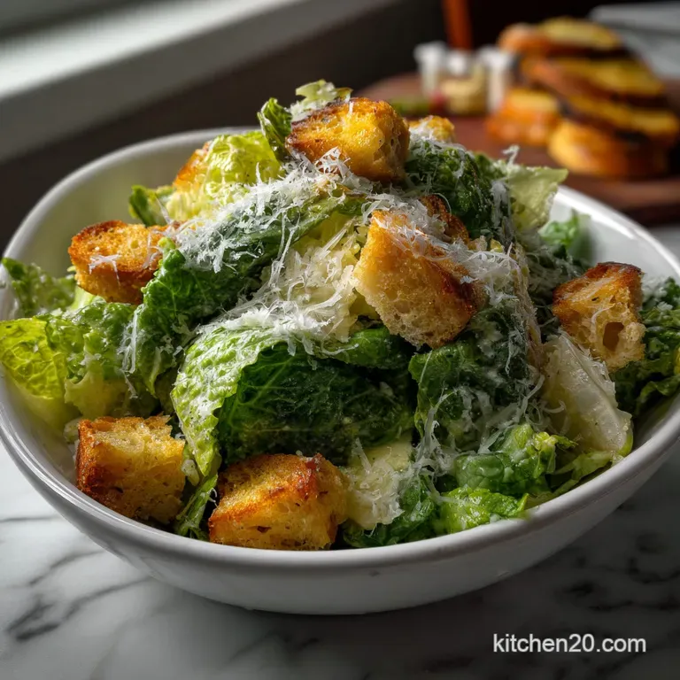 Our Favorite Homemade Caesar Salad: Velvety & Sharp presentation