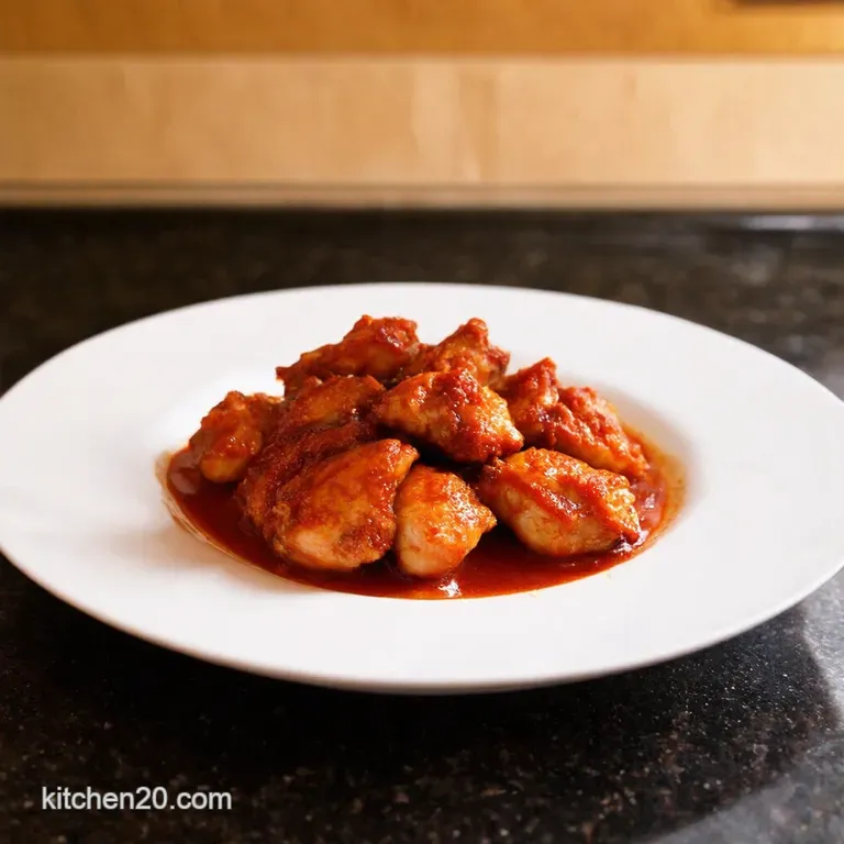 Fiery Gochujang Chicken presentation