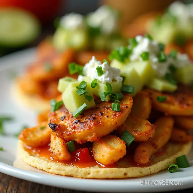 Fiesta Chicken Tostadas with Chipotle Crema